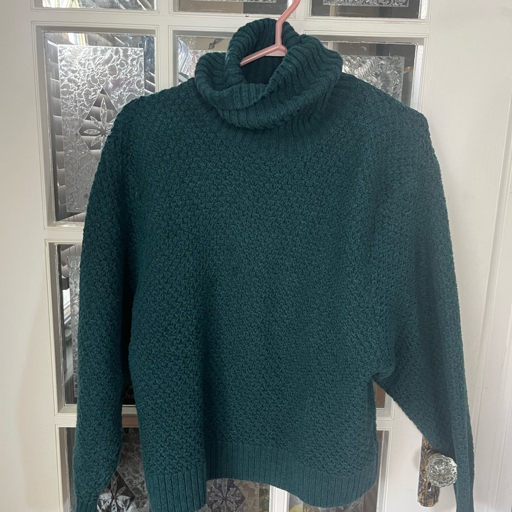 Denver Hayes Deep Teal Green Sweater | Cozy Cottagecore | Size Small